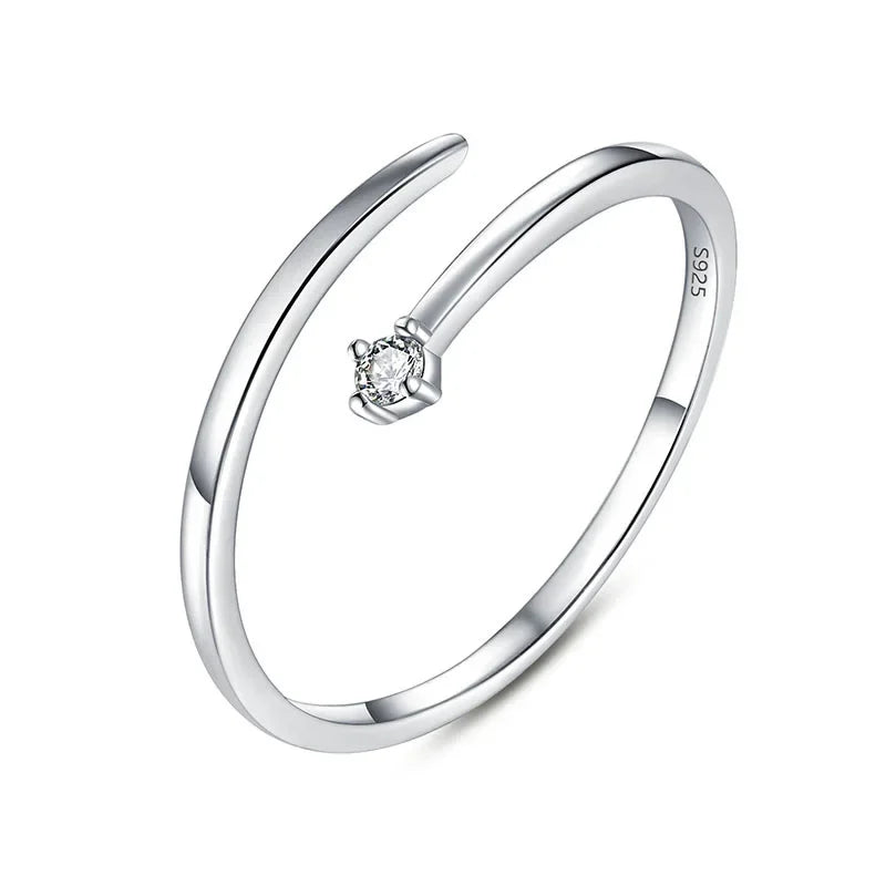 Line Shiny Opening Finger Ring DA1054