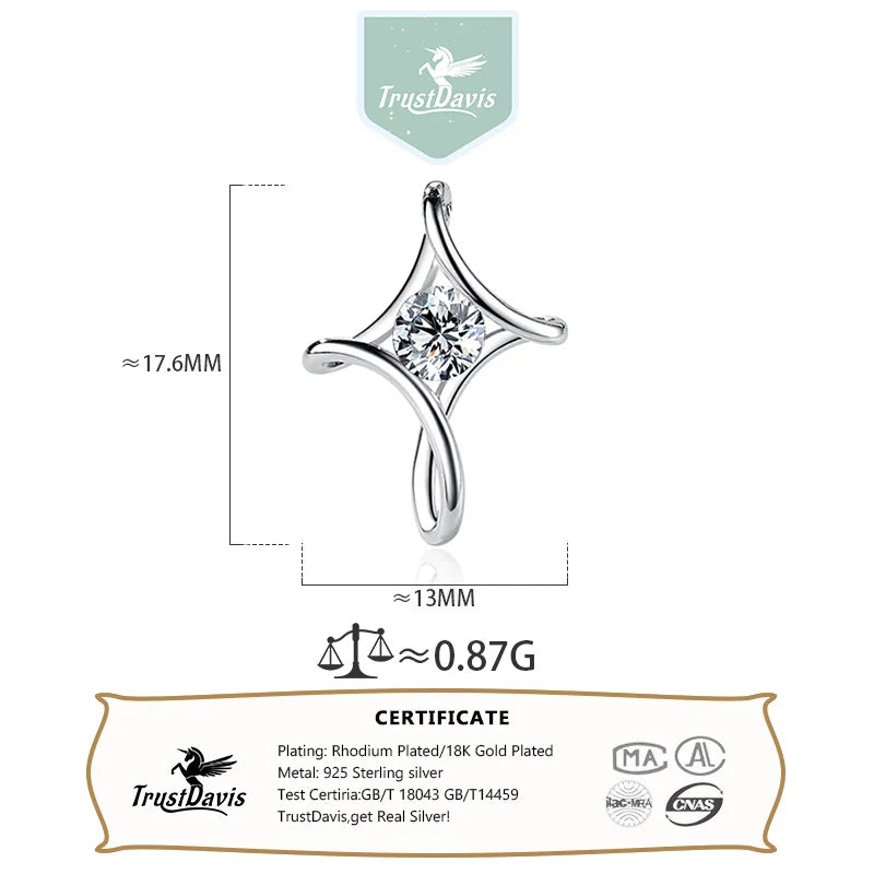 Fashion Simple Cross Zirconia Pendant Handmade DZ1755