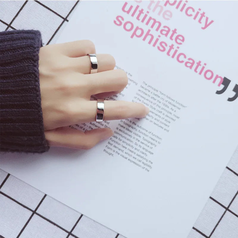 Simple Personality Smooth Surface Opening Ring DA991