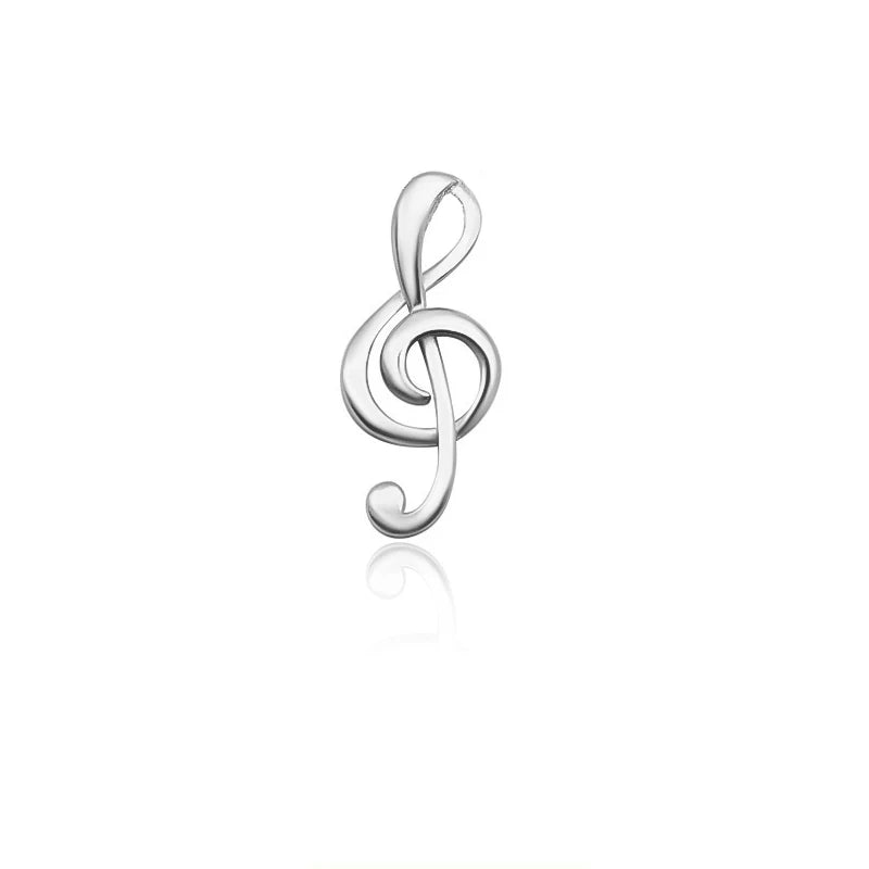 TrustDavis Real 925 Sterling Silver Fashion Minimalist Music Notation Charm Pendant Handmade DIY Accessories Wholesale DZ1697