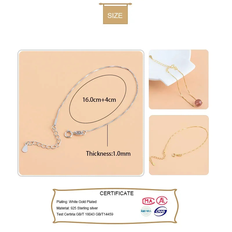 Box Chain Charms Fit Bracelet Screw DIY Accessories HY067