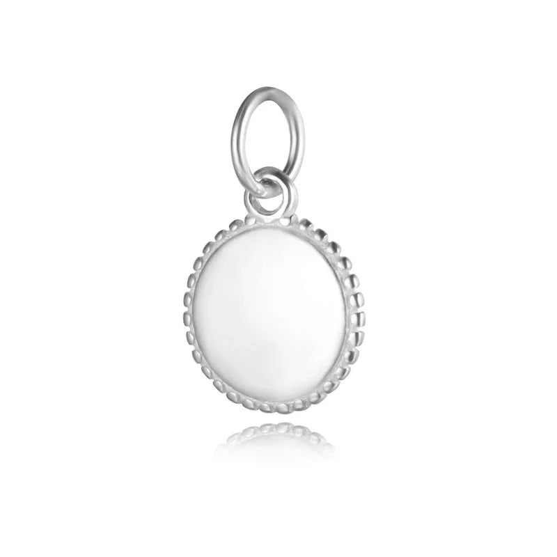 Round Coin Flower Charm Pendant DIY Accessories DZ271