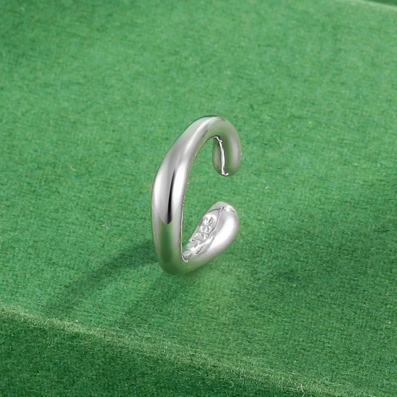 Trustdavis Real 925 Sterling Silver Fashion Openwork Chain Clip Earrings Mum Daughter Birthday Party Gift Jewelry DS4408