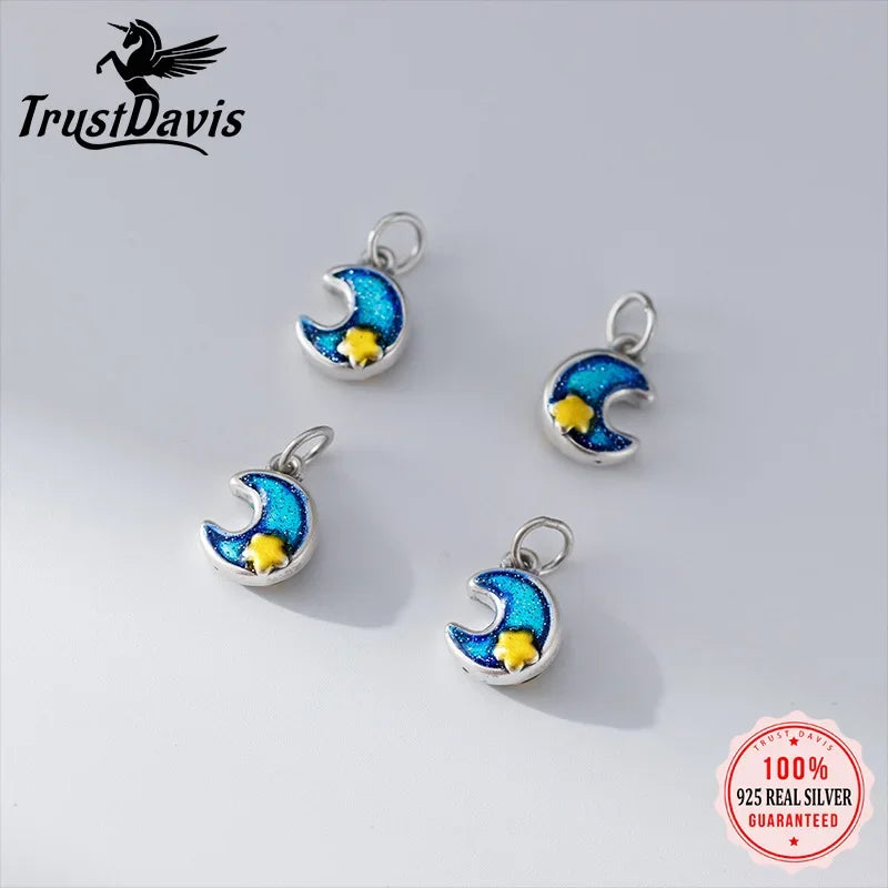 Moon Star Charm Pendant Handmade DIY Accessories DZ1674