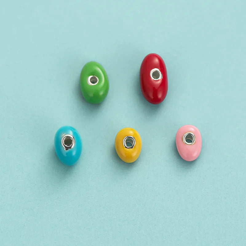 Gum-colored Bean Beads Pendant Handmade DIY Necklace Accessories DZ1230