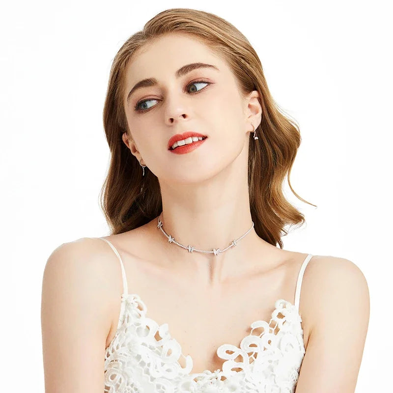 Butterfly Jewelry Set For Women Wedding Fine Jewelry DA2327