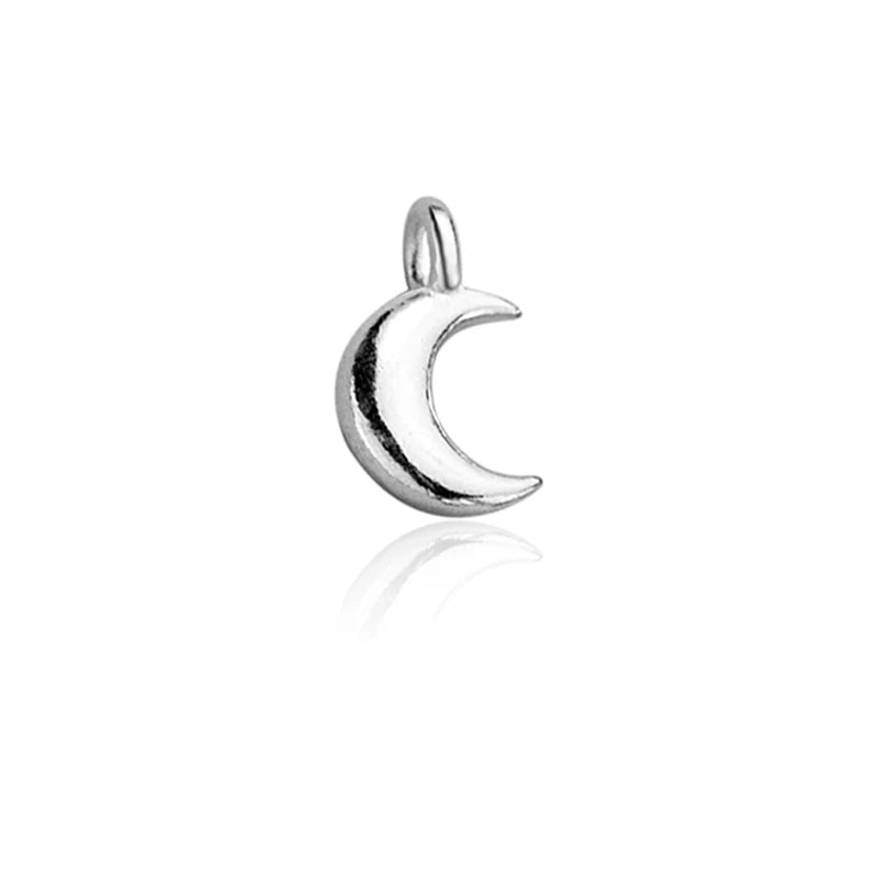 TrustDavis Real 925 Sterling Silver Fashion Star Moon Charm Pendant Handmade DIY Accessories Fine Jewelry Wholesale DZ1705