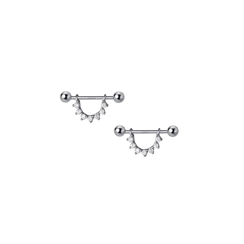 Sweet U Shape Dazzling Screw Earring DB1452