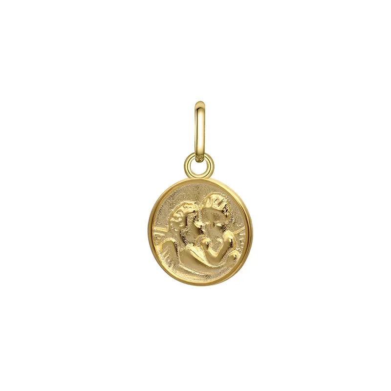Round Portrait Coin Charm Pendant DIY Accessories Jewelry DZ111