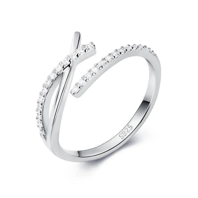 Twinkling Cross Opening Finger Ring DA590