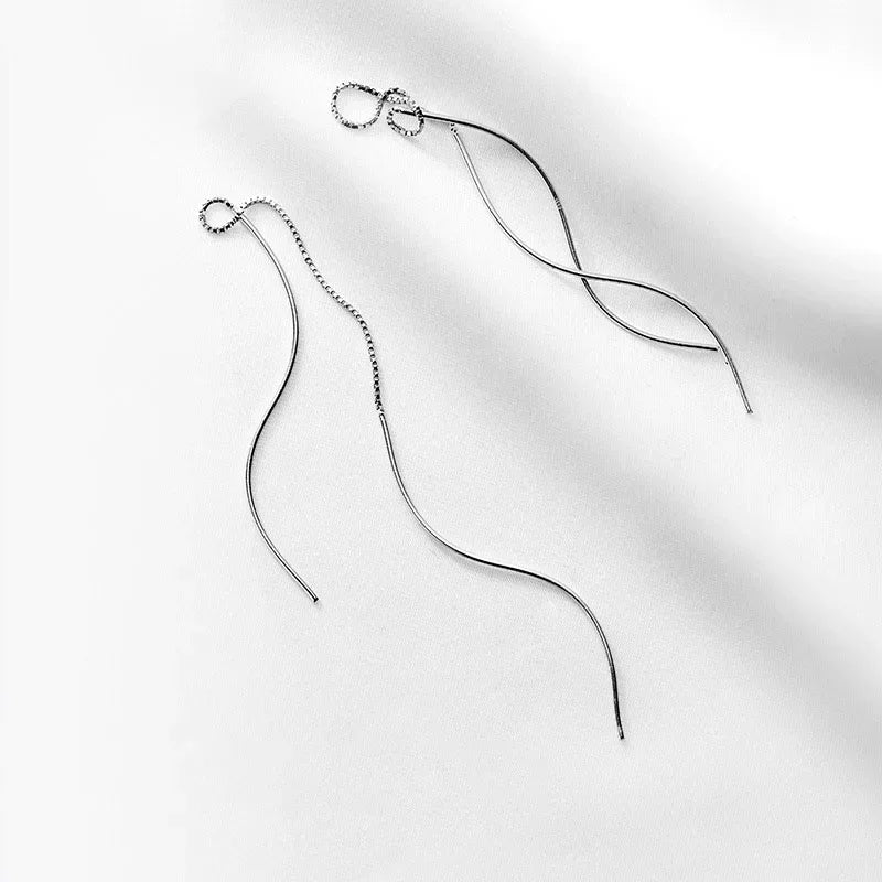 Dangle Earrings 12cm Chain Linked Double Stick DB1151