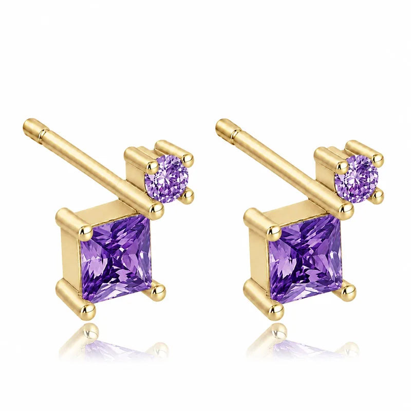 Stacked Colored Zircon Earrings DS4916