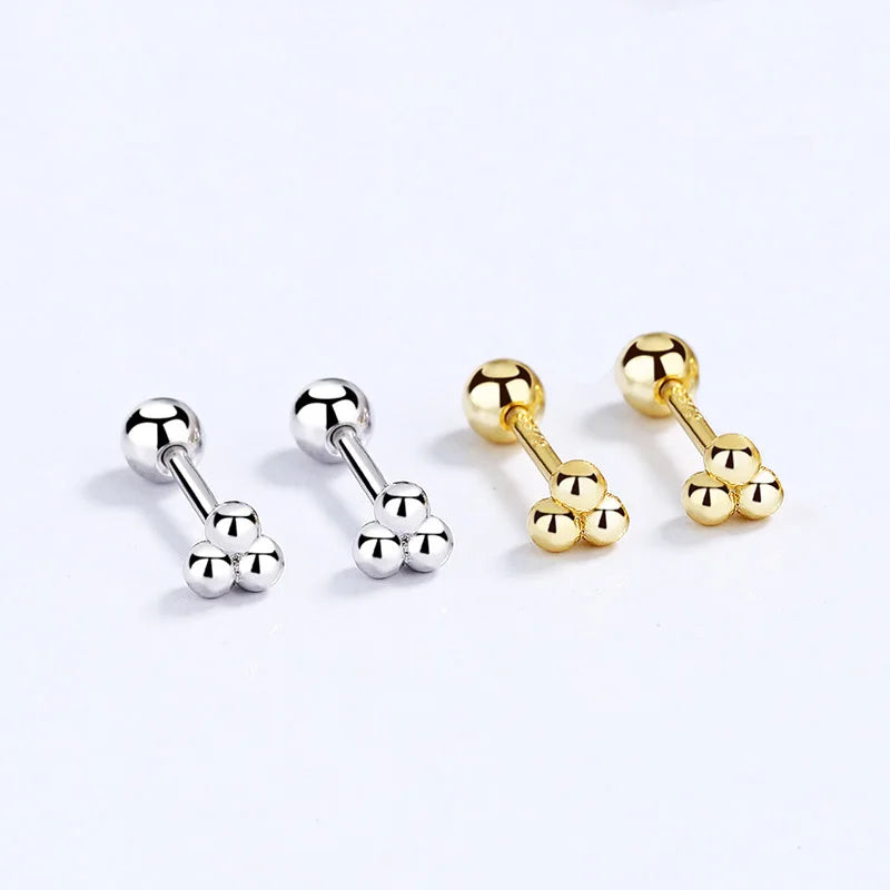 Sweet Mini Beads Screw Earrings DA2349