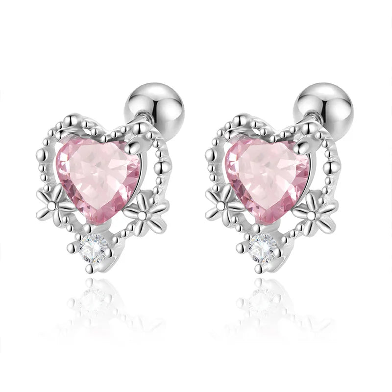 Heart Zircon Earrings DS4541