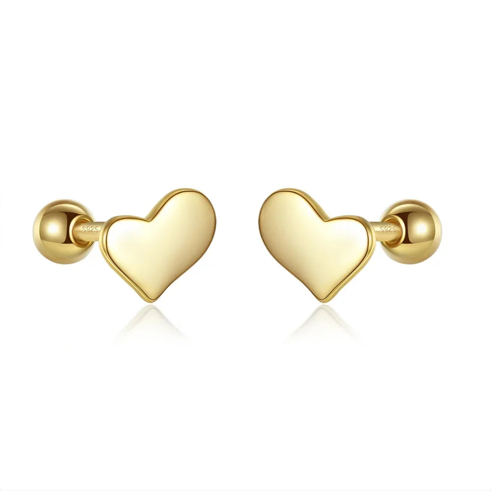 Heart Screw Stud Earrings DA1979