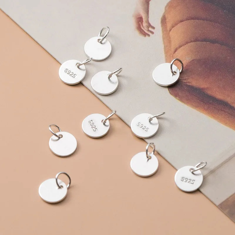 6mm Circle Card Charm Pendant Handmade DIY Accessories Wholesale DZ1725