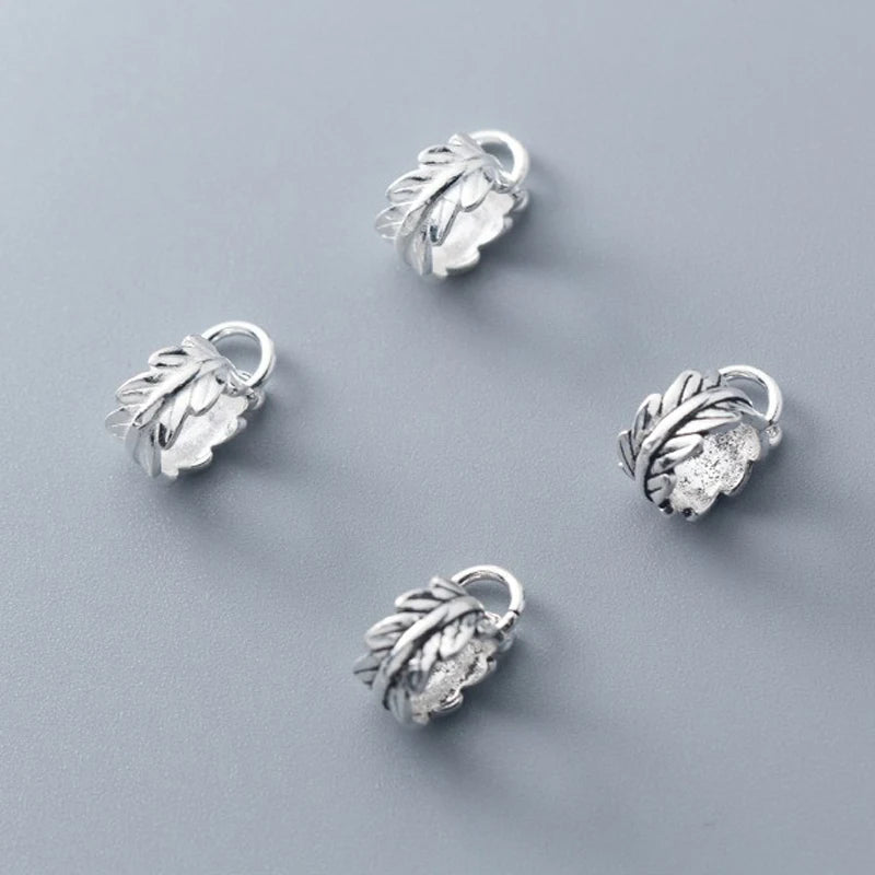 Fashion Circle Leaf Charm Pendant DZ1782