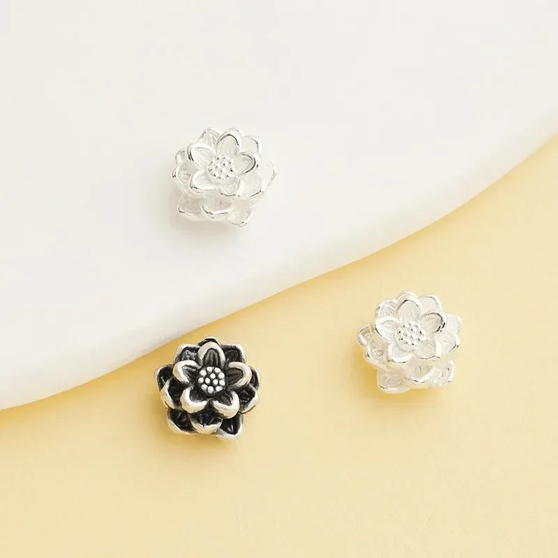 Trendy Lotus Flower Charm Pendant Handmade DIY Accessories DZ1682