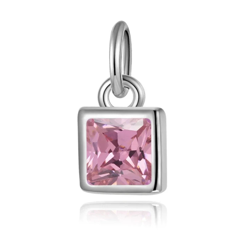 Square Zircon Pendant DIY Accessories Jewelry DZ1033