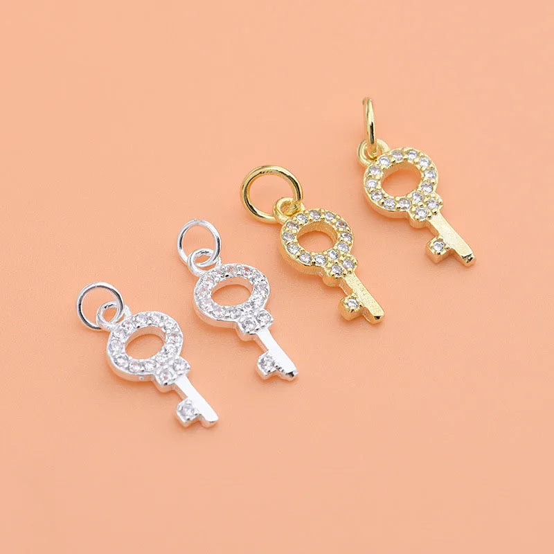 Mini Key Charm Pendant Handmade DIY Accessories Jewelry HY027