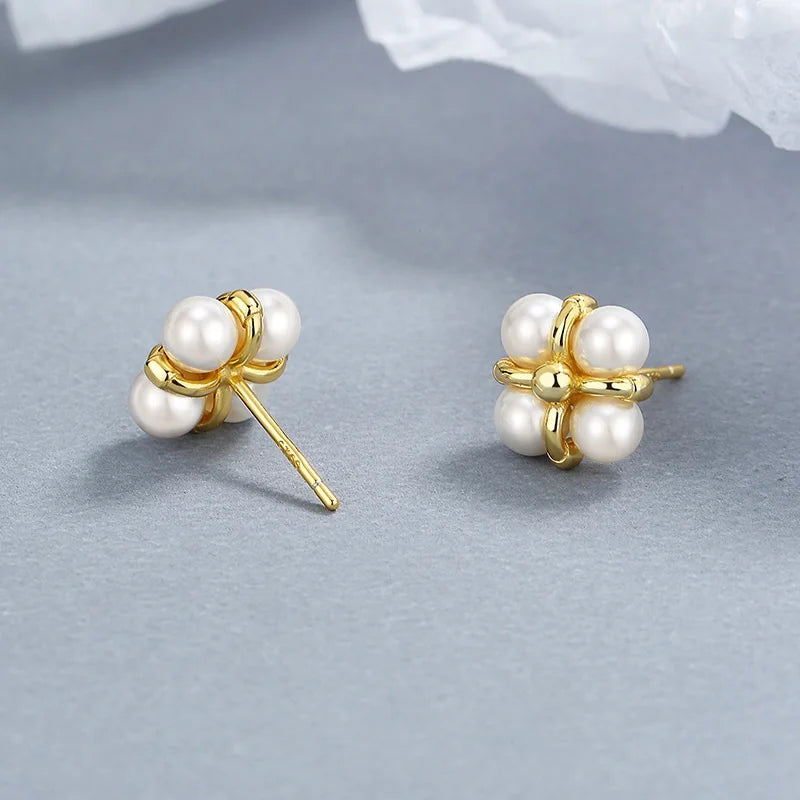 Pearl Screw Stud Earrings DS3506