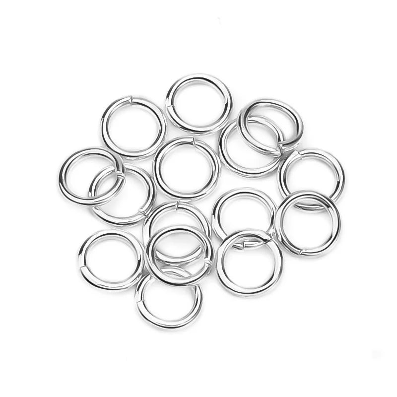 Trustdavis Real 925 Sterling Silver Open Loop Bracelet Earring Necklace With Loop Link DIY Manual Accessories Wholesale DZ24