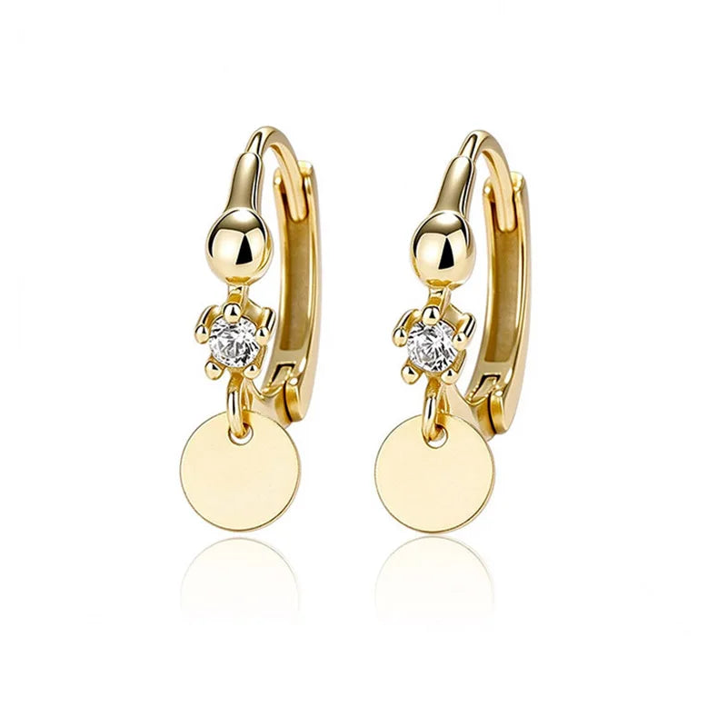 Round Zircon Hoop Earrings DS5007