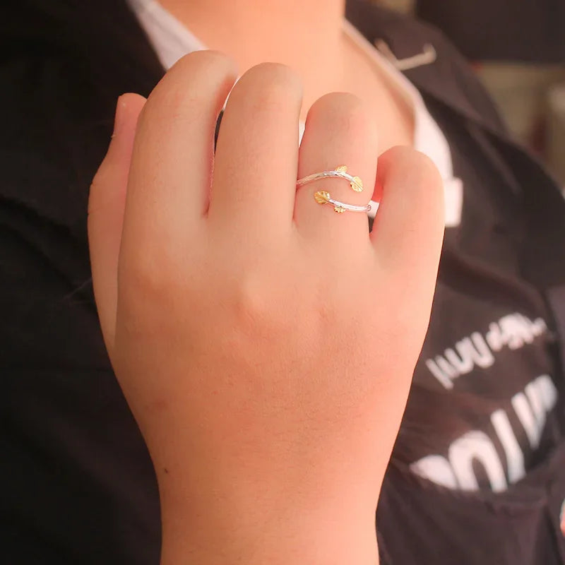 Leaves Cocktail Opening Ring DA153