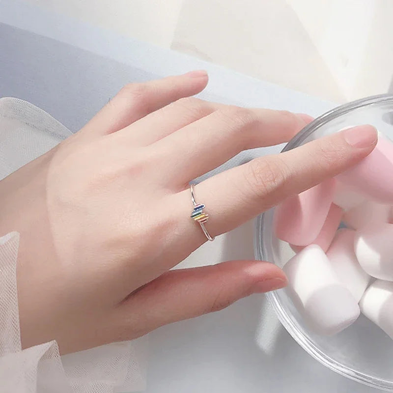 TrustDavis Real 925 Sterling Fashion Sweet Romantic Colour Heart Love Clavicle Necklace For Women Wedding Party Jewelry DA1576