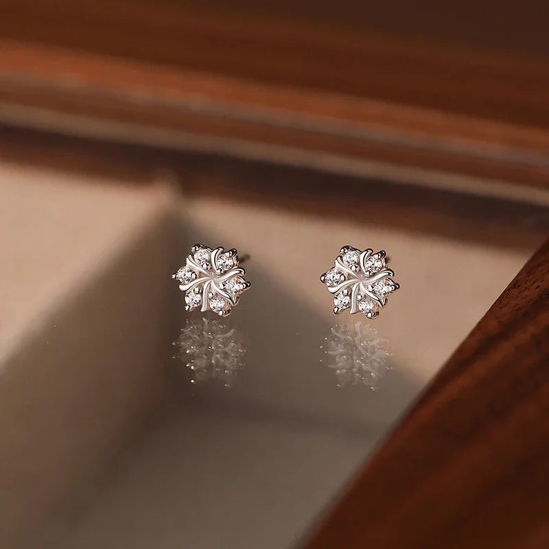 Luxury Zircon Snow Stud Earring DS4634
