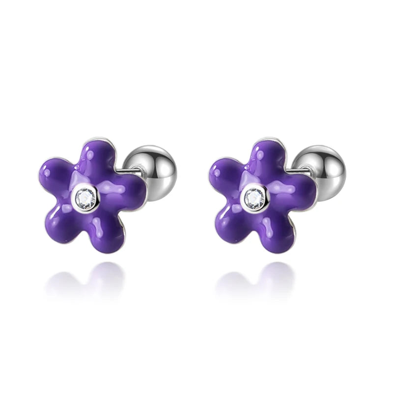 Color Flower Zircon Earrings DS3973