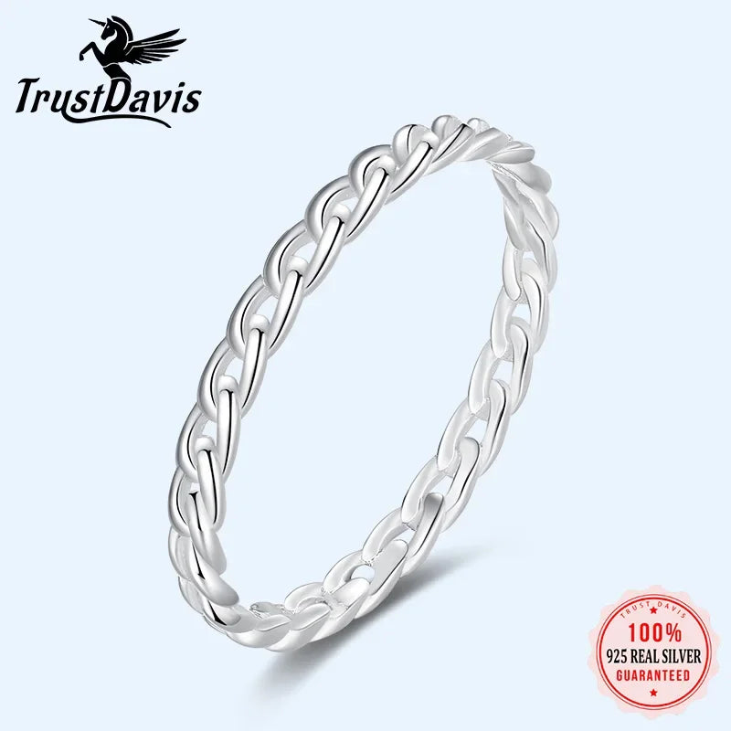 Twist Chain Finger Ring DA1099