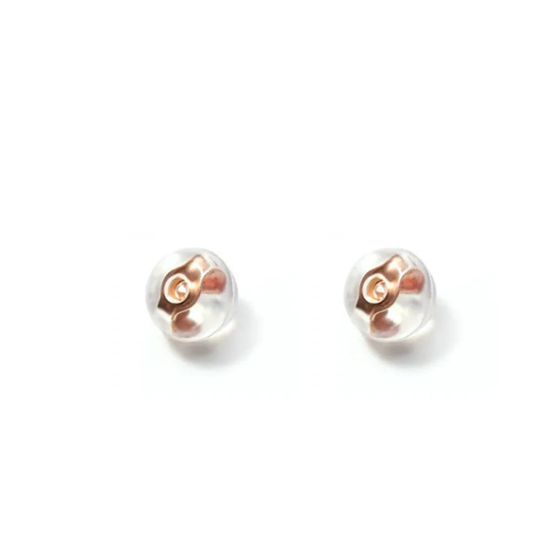 Trustdavis Real 925 Sterling Silver Silicone Ear Plug Earplugs Stud Earring DB1248
