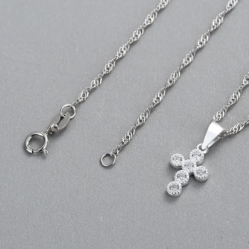 Cross CZ Charm Pendant DIY Accessories Fine Jewelry HY202