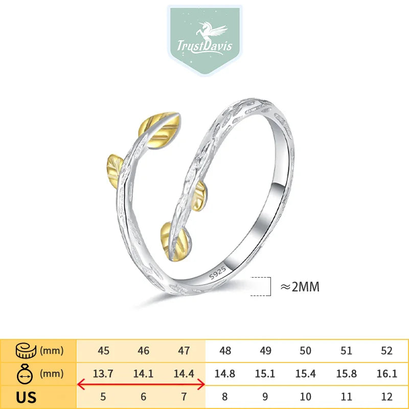 Leaves Cocktail Opening Ring DA153