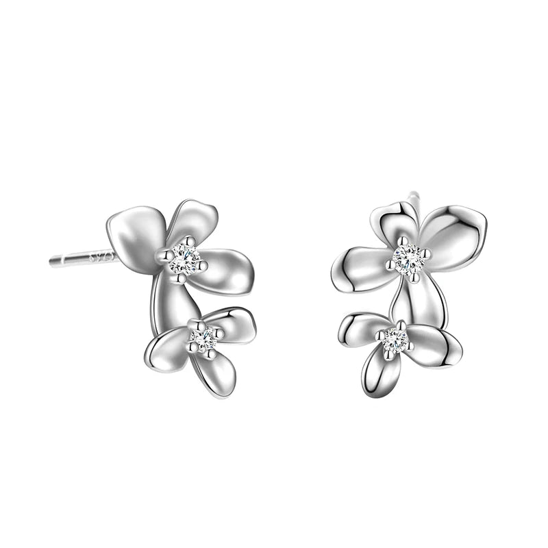 Gardenia Flower Stud Earrings DS4857
