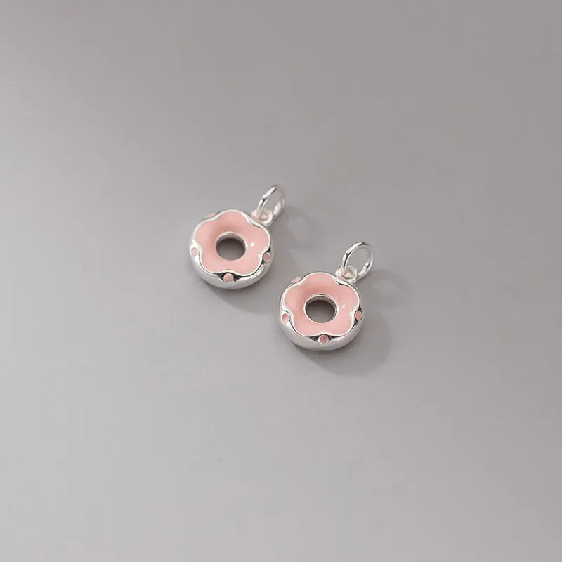 Colour Glaze Donuts Pendant Handmade DIY Accessories HY855
