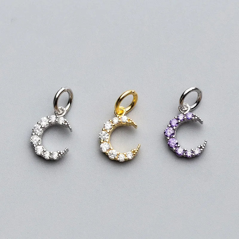 Moon Charm Pendant Handmade DIY Accessories HY113