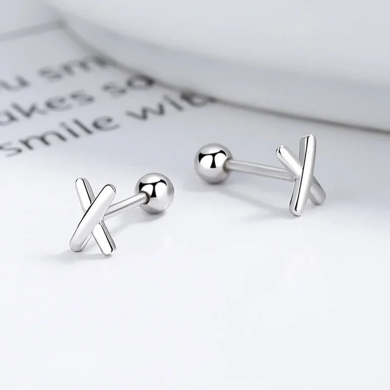 Geometric Cross Stud Earrings DS3906
