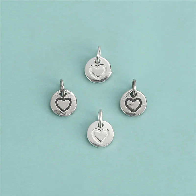 Love Small Round Card Pendant DIY Necklace Bracelet Accessories DZ713