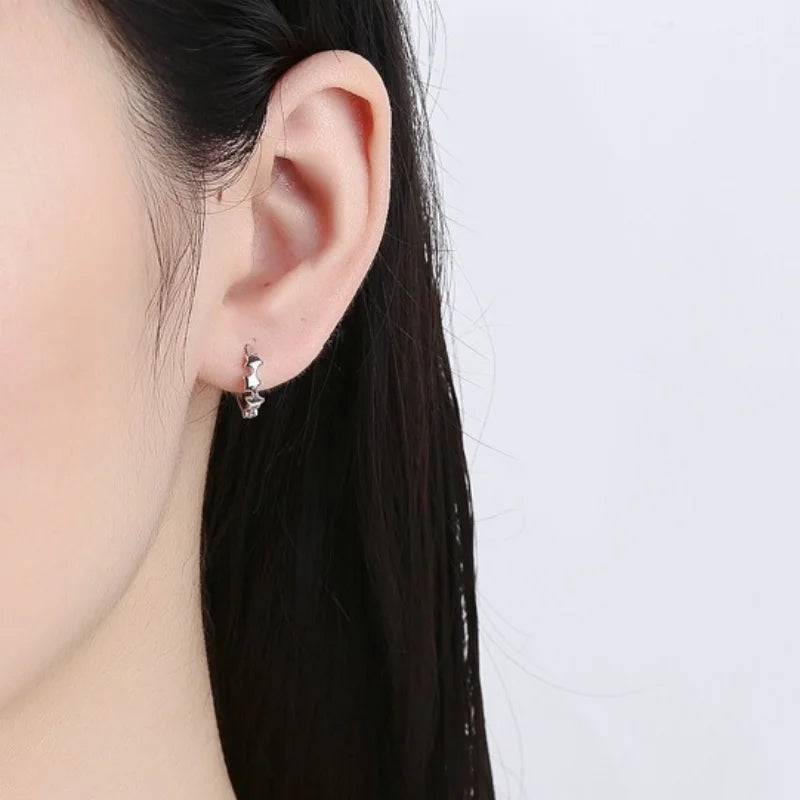 Smooth Stars Hoop Earrings DS5021