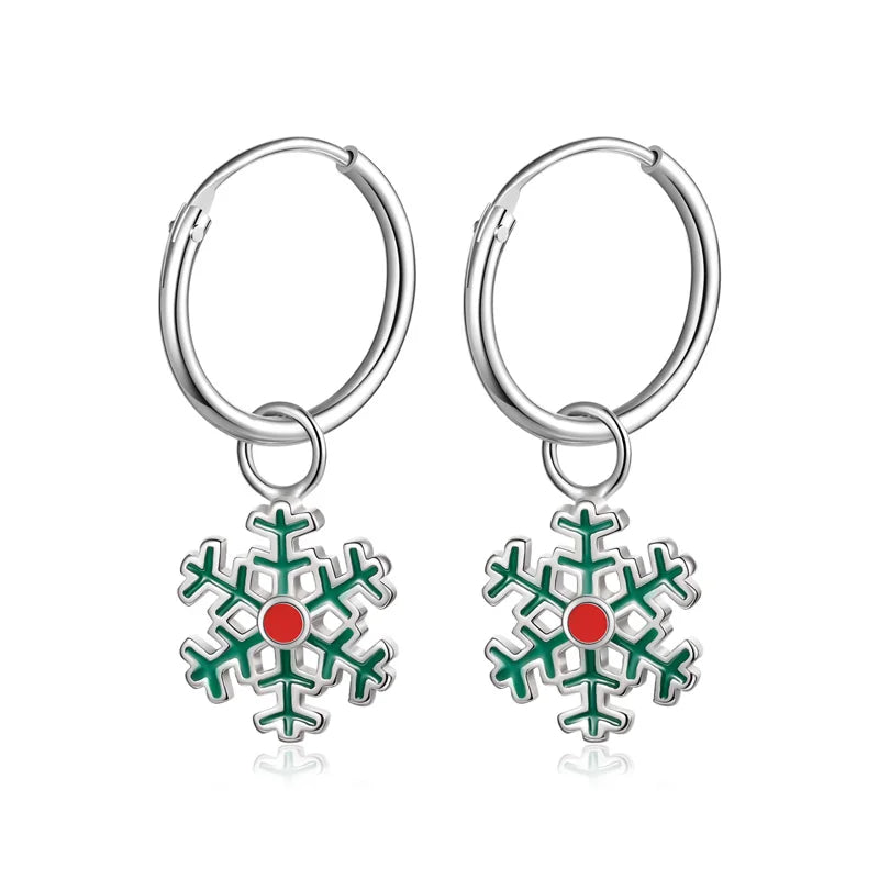 Trustdavis Real 925 Sterling Silver Sweet Fashion Christmas Stud Earrings Women Girls Birthday Party Gift Jewelry DS4608