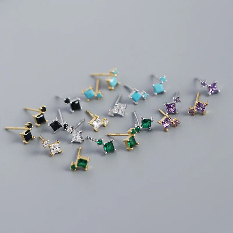 Stacked Colored Zircon Earrings DS4916