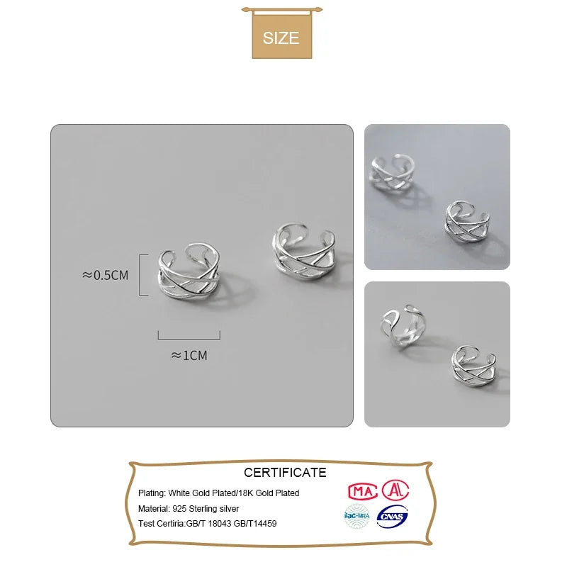 Layer Cross Clip Earrings DB160
