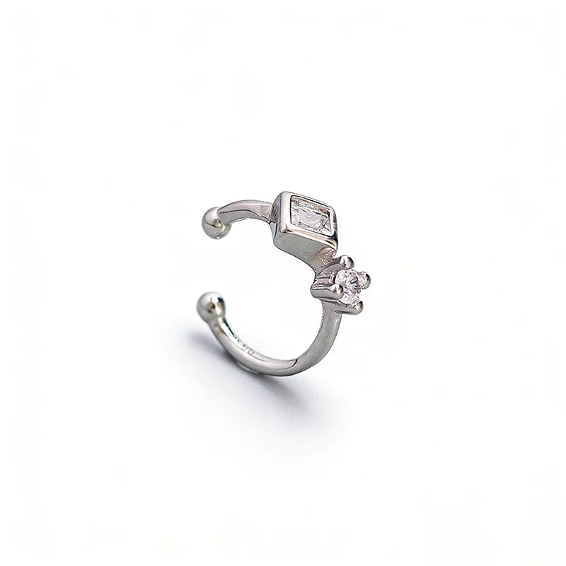 Irregularly Curved Zircon Ear Clips DS4802