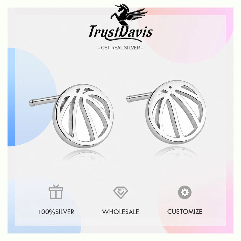 Basketball Openwork Stud Earrings DS4925