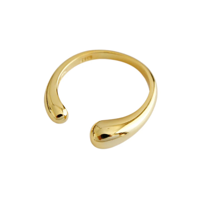 Irregular water drop Open Finger Ring DA143