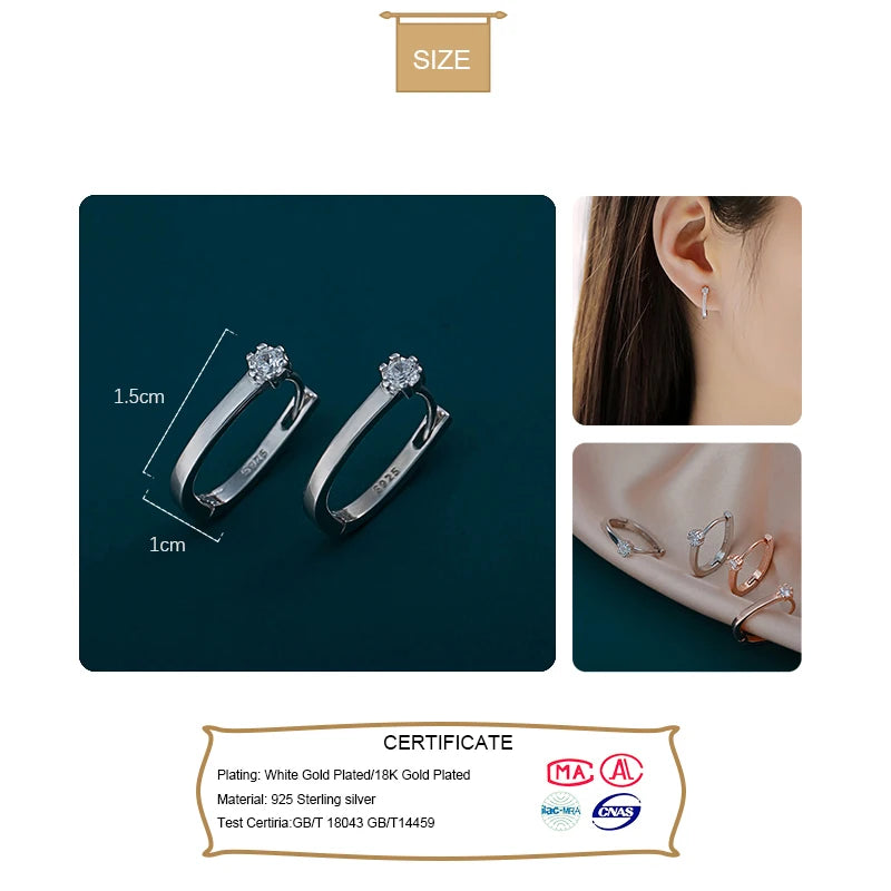 Geometric Charm Hoop Earrings H078