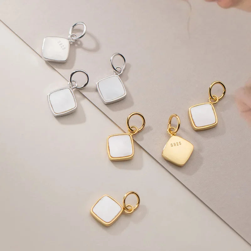 Shell Geometric Charm Pendant Handmade DIY Accessories DZ52