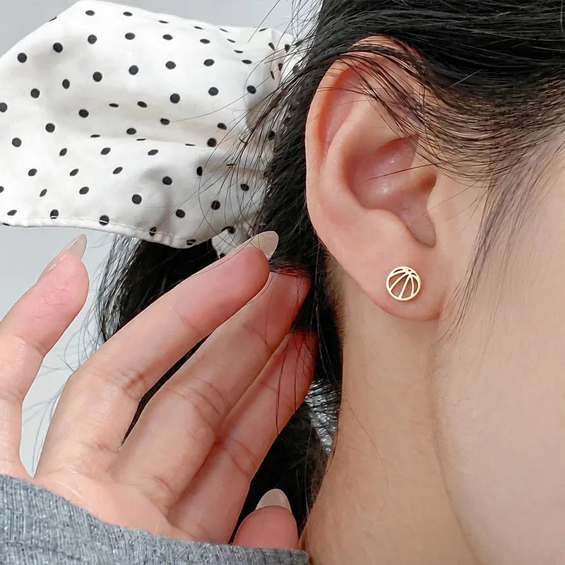 Basketball Openwork Stud Earrings DS4925